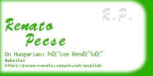 renato pecse business card
